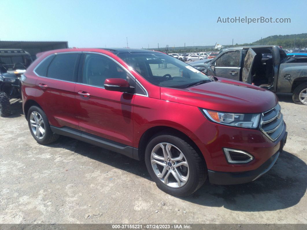 2015 Ford Edge Titanium Red vin: 2FMTK4K81FBB81257