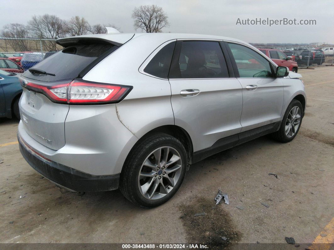 2015 Ford Edge Titanium Silver vin: 2FMTK4K84FBB33722