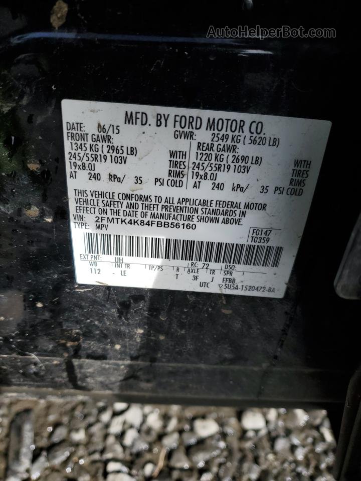 2015 Ford Edge Titanium Black vin: 2FMTK4K84FBB56160