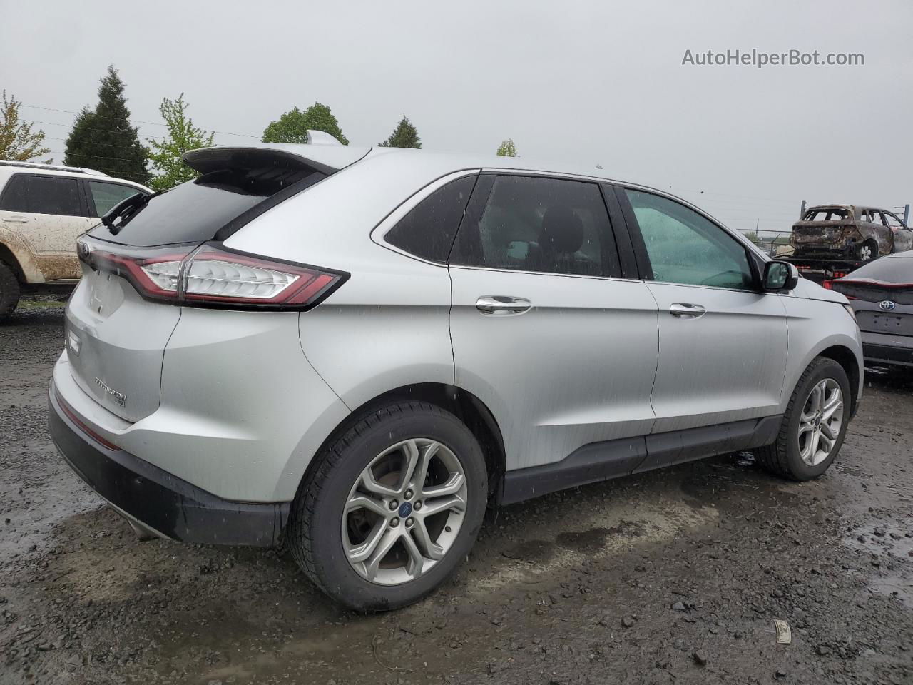 2015 Ford Edge Titanium Silver vin: 2FMTK4K85FBB52179