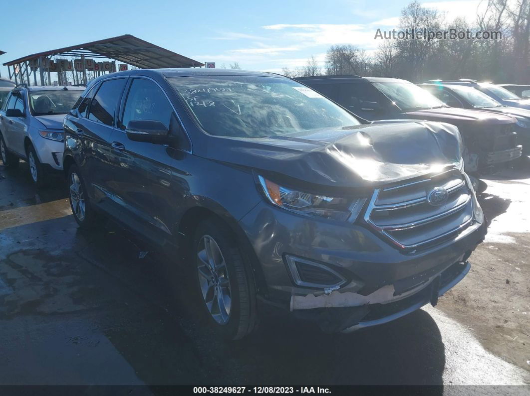 2015 Ford Edge Titanium Серый vin: 2FMTK4K85FBB79723