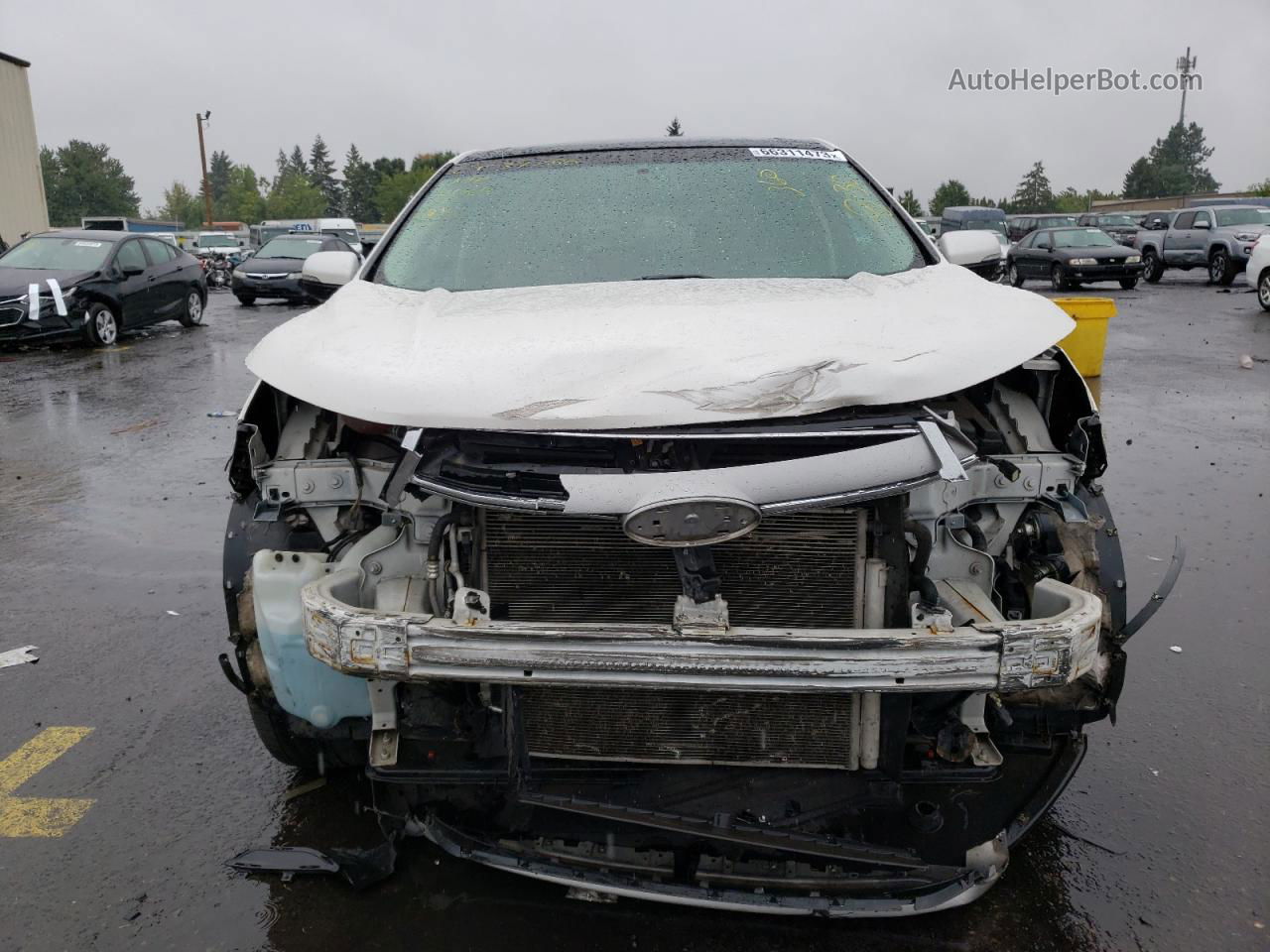 2015 Ford Edge Titanium White vin: 2FMTK4K86FBB40722