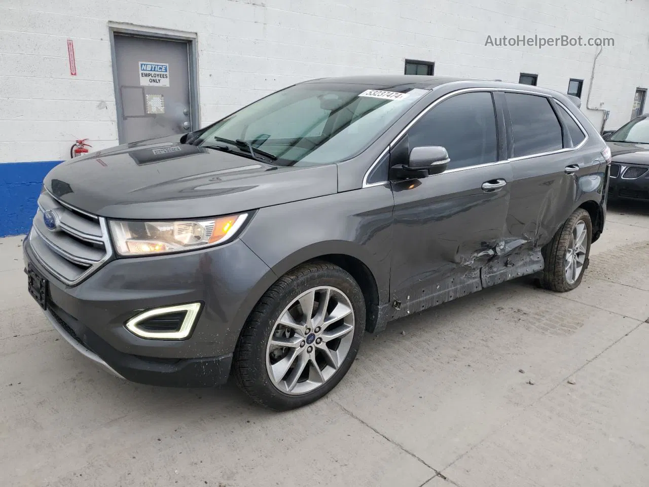 2015 Ford Edge Titanium Серый vin: 2FMTK4K87FBB28076