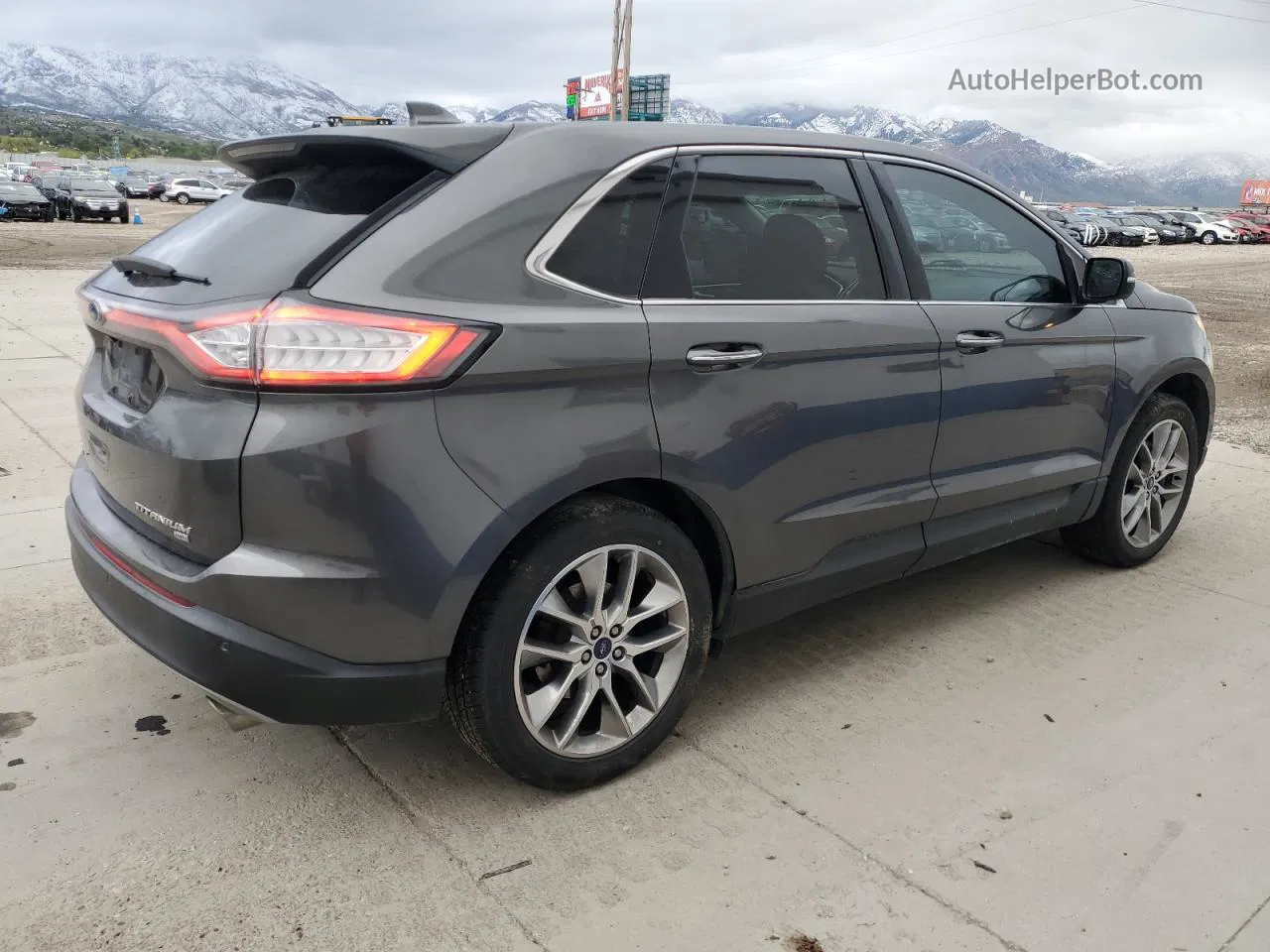 2015 Ford Edge Titanium Серый vin: 2FMTK4K87FBB28076