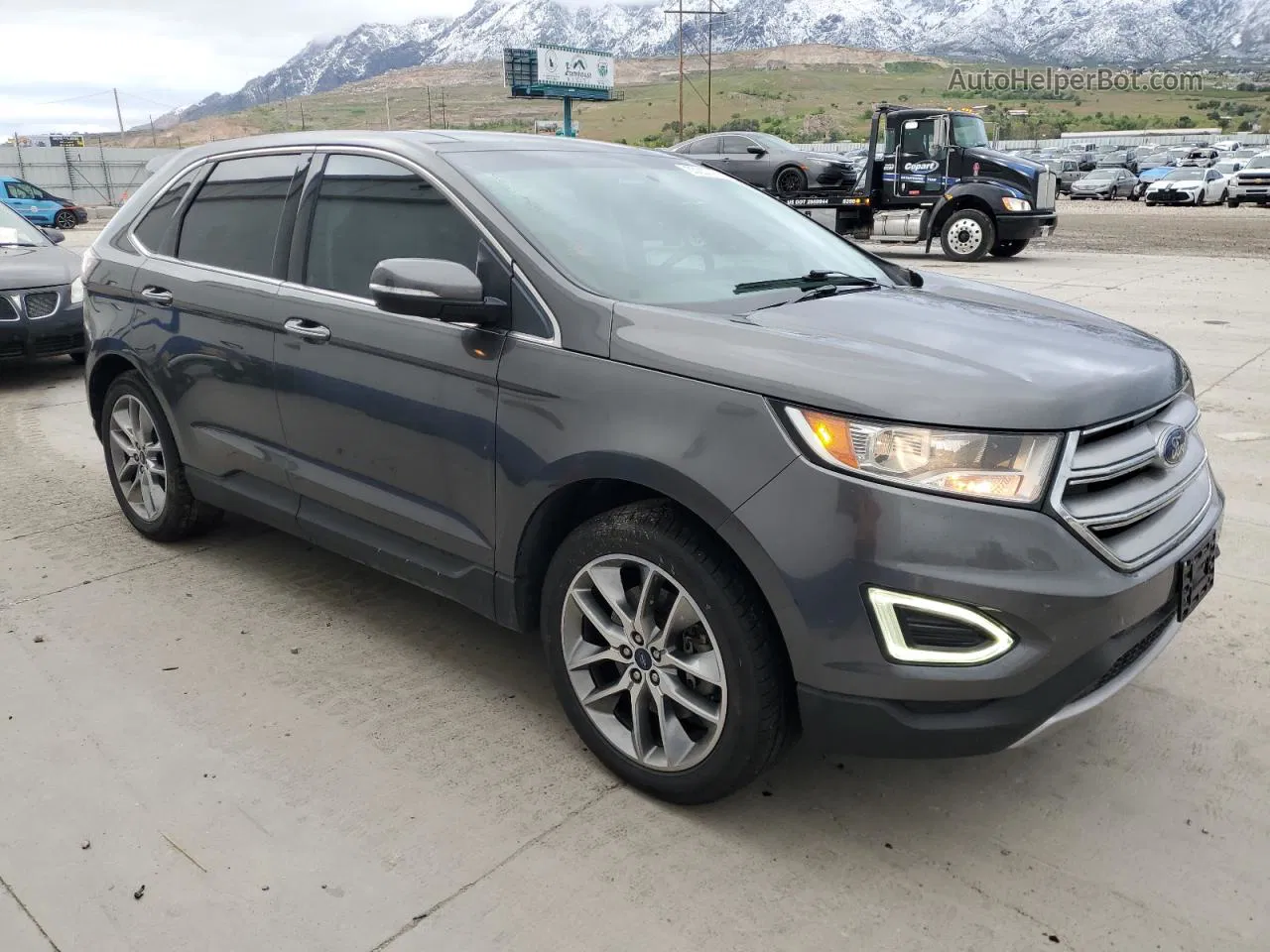 2015 Ford Edge Titanium Gray vin: 2FMTK4K87FBB28076