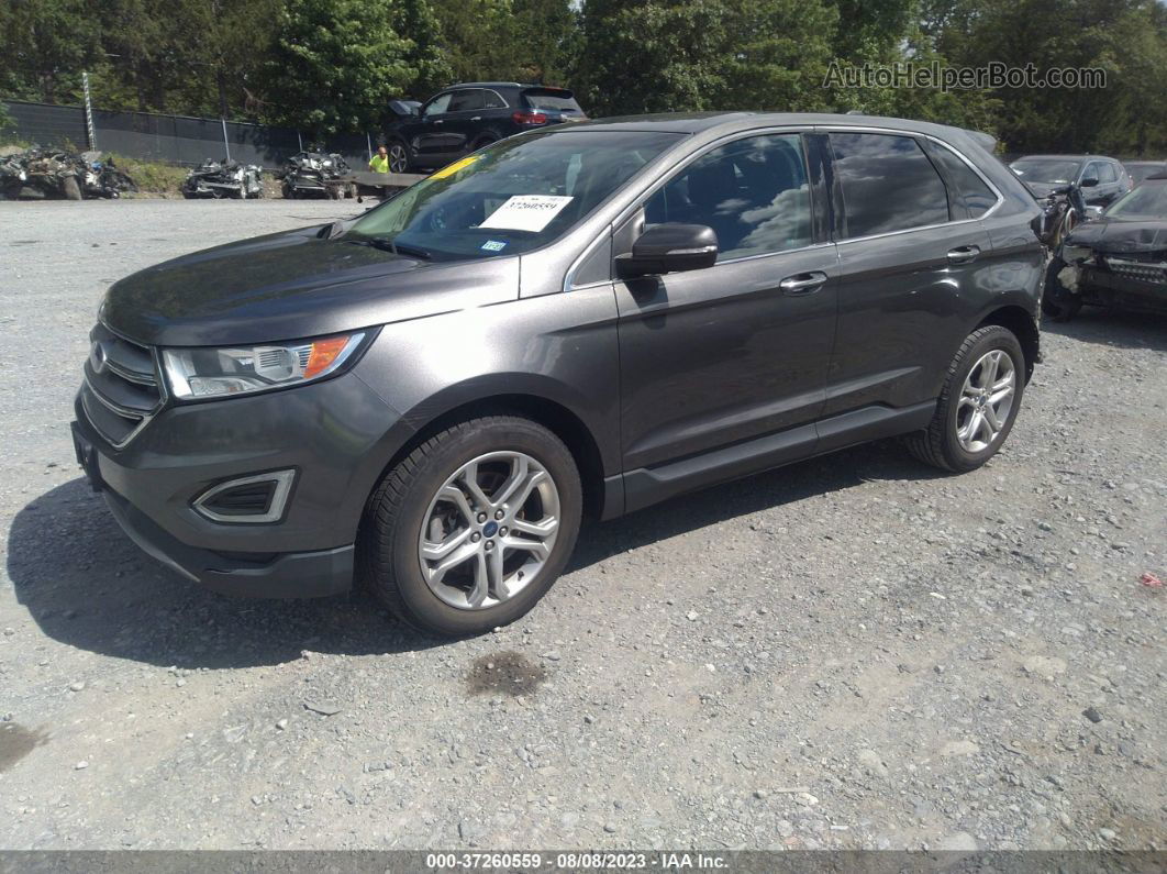 2015 Ford Edge Titanium Серый vin: 2FMTK4K88FBB68683