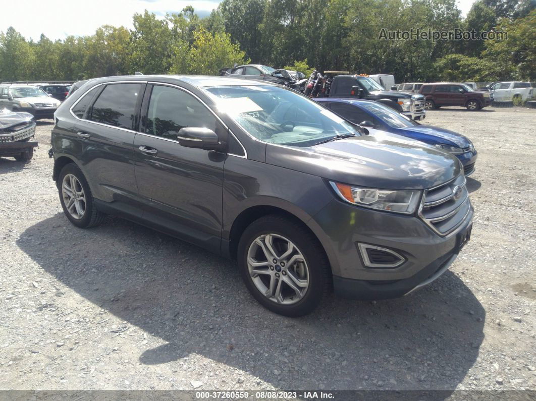 2015 Ford Edge Titanium Gray vin: 2FMTK4K88FBB68683