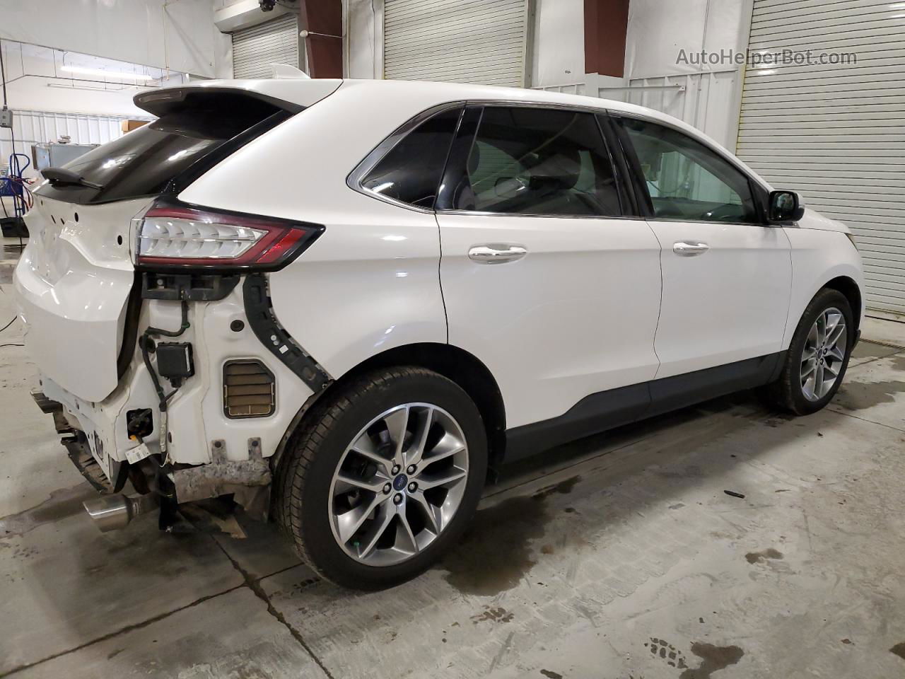 2015 Ford Edge Titanium White vin: 2FMTK4K8XFBB73609