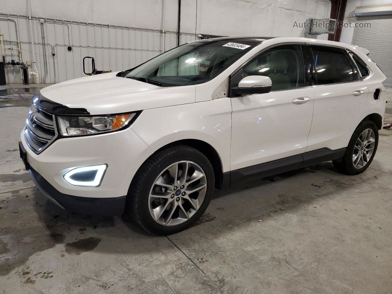 2015 Ford Edge Titanium White vin: 2FMTK4K8XFBB73609