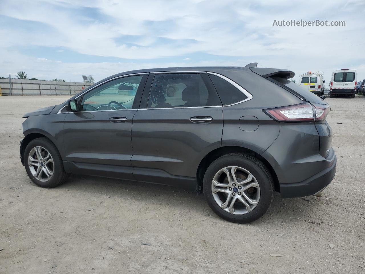 2015 Ford Edge Titanium Gray vin: 2FMTK4K90FBB02928