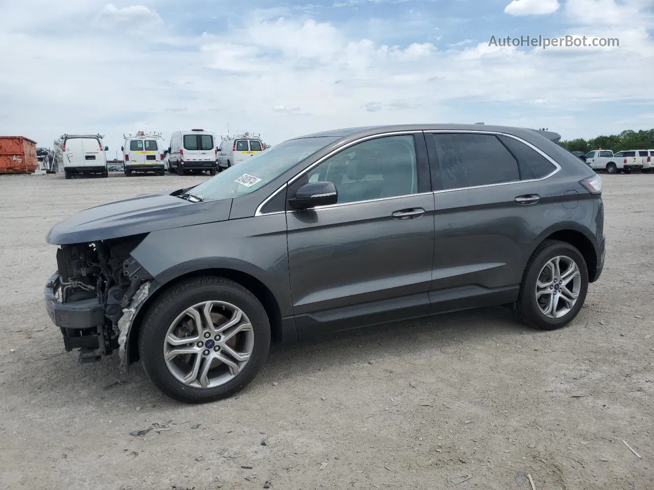 2015 Ford Edge Titanium Gray vin: 2FMTK4K90FBB02928