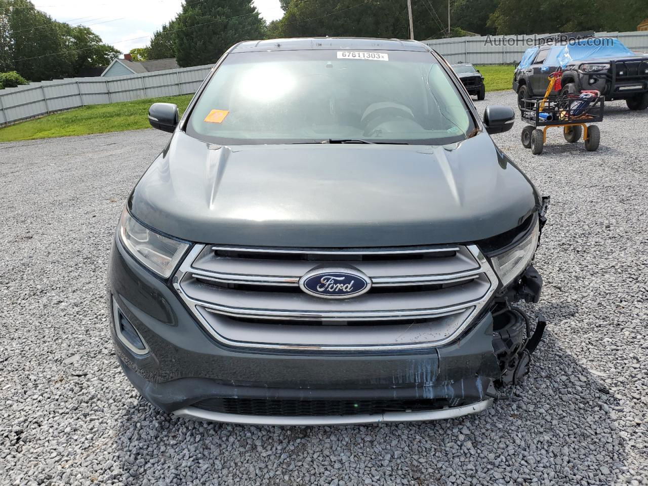 2015 Ford Edge Titanium Gray vin: 2FMTK4K91FBB22220