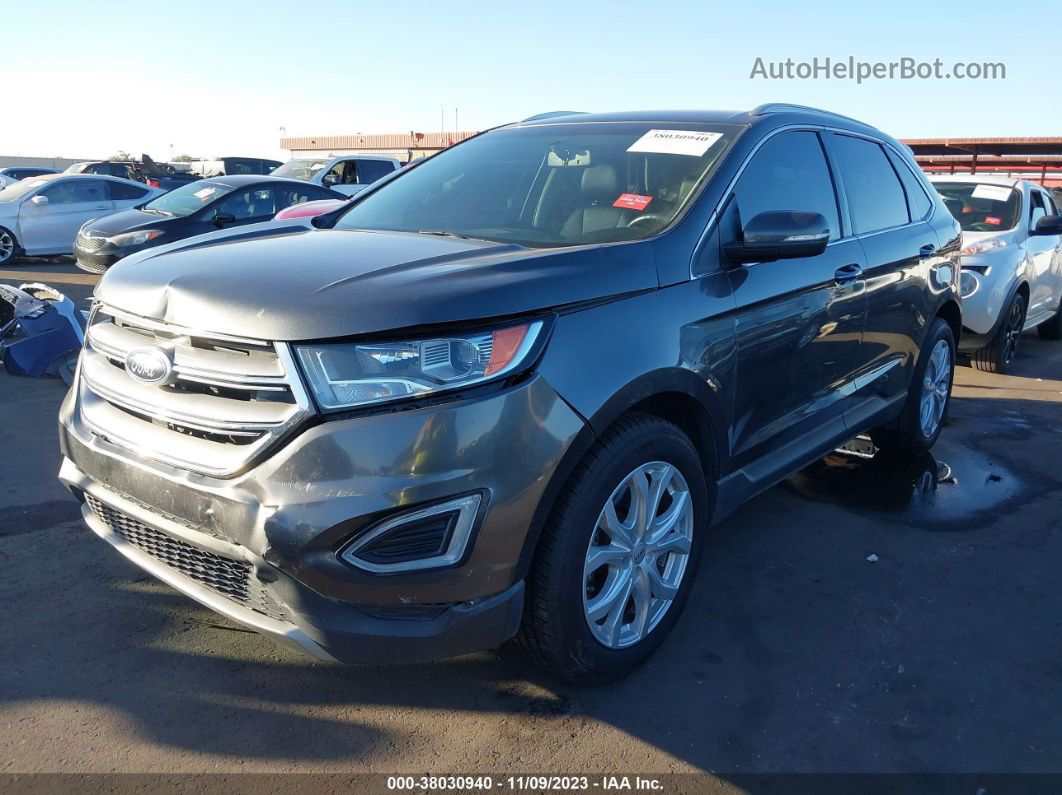 2015 Ford Edge Titanium Серый vin: 2FMTK4K91FBB43634