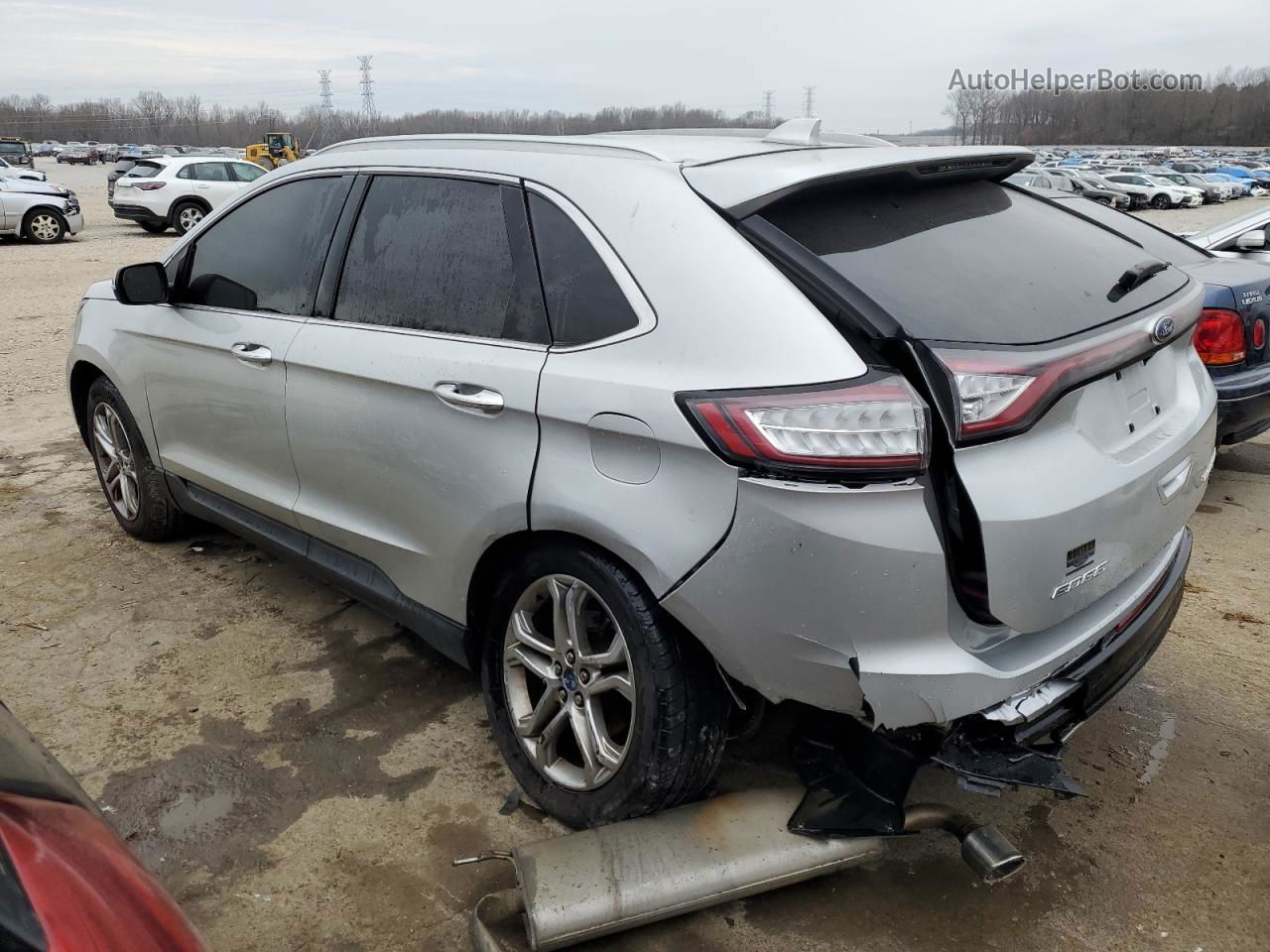 2015 Ford Edge Titanium Silver vin: 2FMTK4K91FBB56643