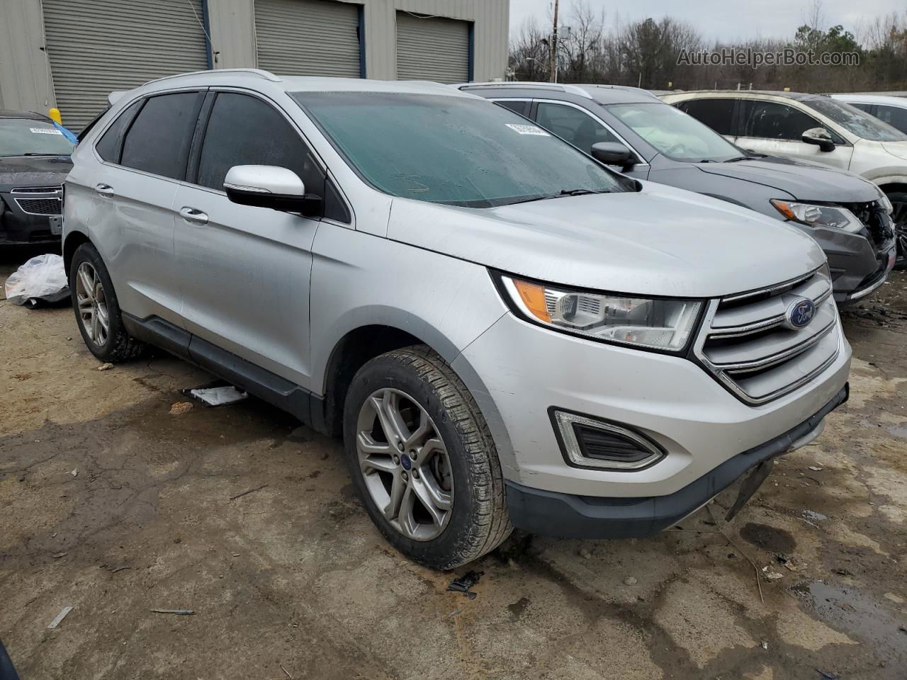 2015 Ford Edge Titanium Серебряный vin: 2FMTK4K91FBB56643