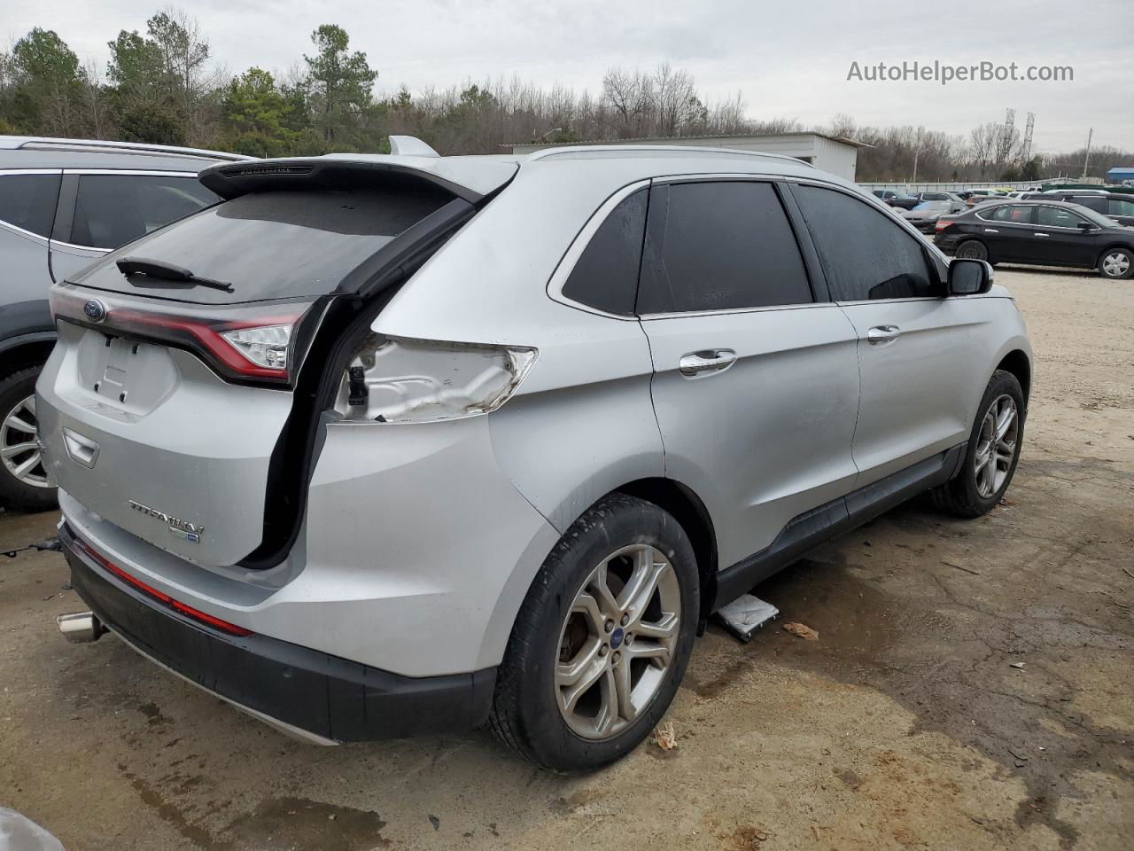 2015 Ford Edge Titanium Серебряный vin: 2FMTK4K91FBB56643