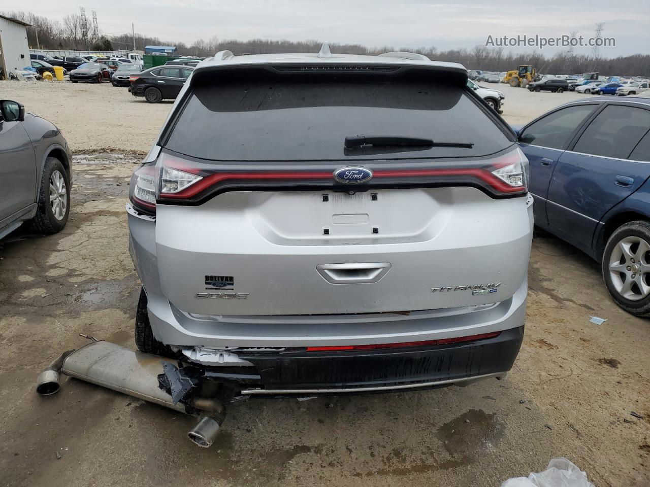 2015 Ford Edge Titanium Серебряный vin: 2FMTK4K91FBB56643