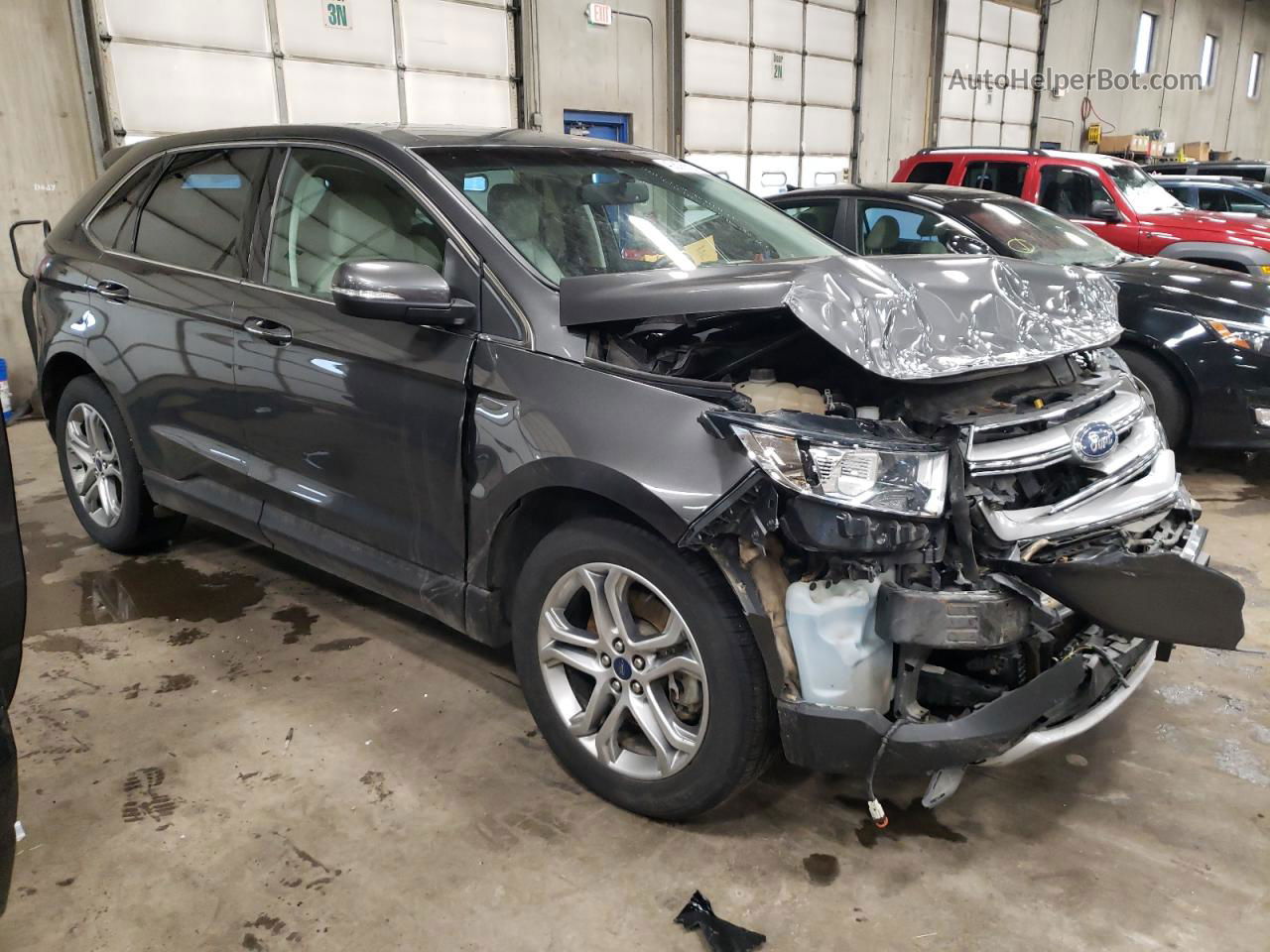 2015 Ford Edge Titanium Gray vin: 2FMTK4K91FBB60806