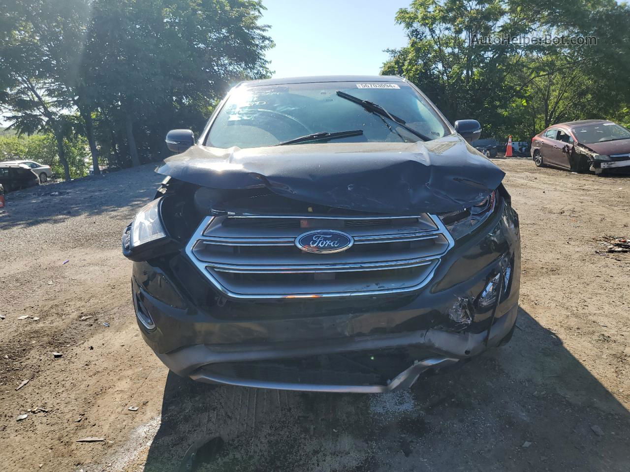 2015 Ford Edge Titanium Черный vin: 2FMTK4K92FBB24672