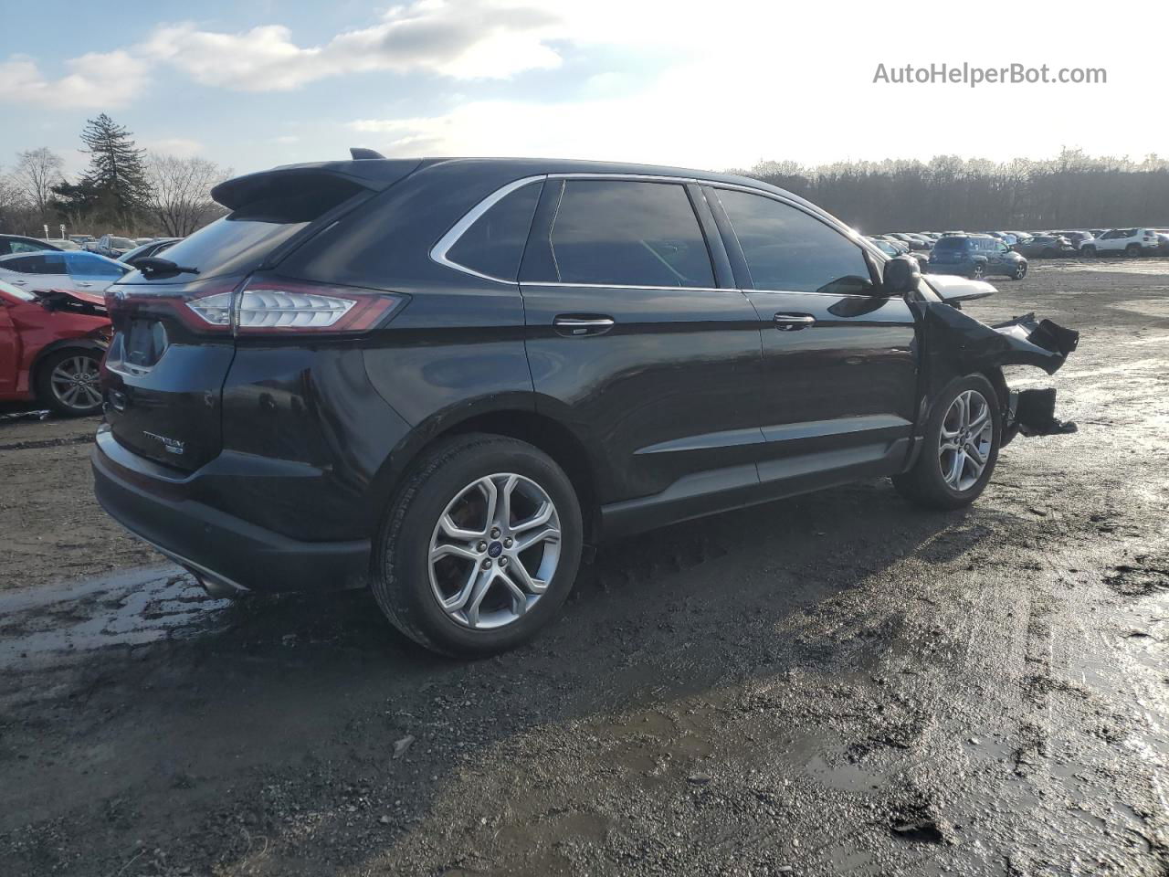 2015 Ford Edge Titanium Black vin: 2FMTK4K93FBB24762