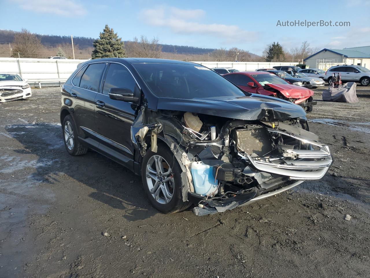 2015 Ford Edge Titanium Black vin: 2FMTK4K93FBB24762