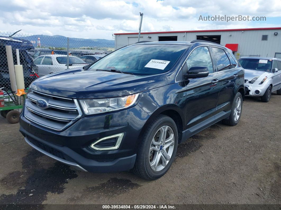 2015 Ford Edge Titanium Черный vin: 2FMTK4K94FBB56426