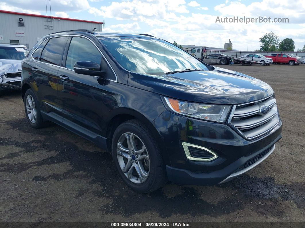 2015 Ford Edge Titanium Черный vin: 2FMTK4K94FBB56426