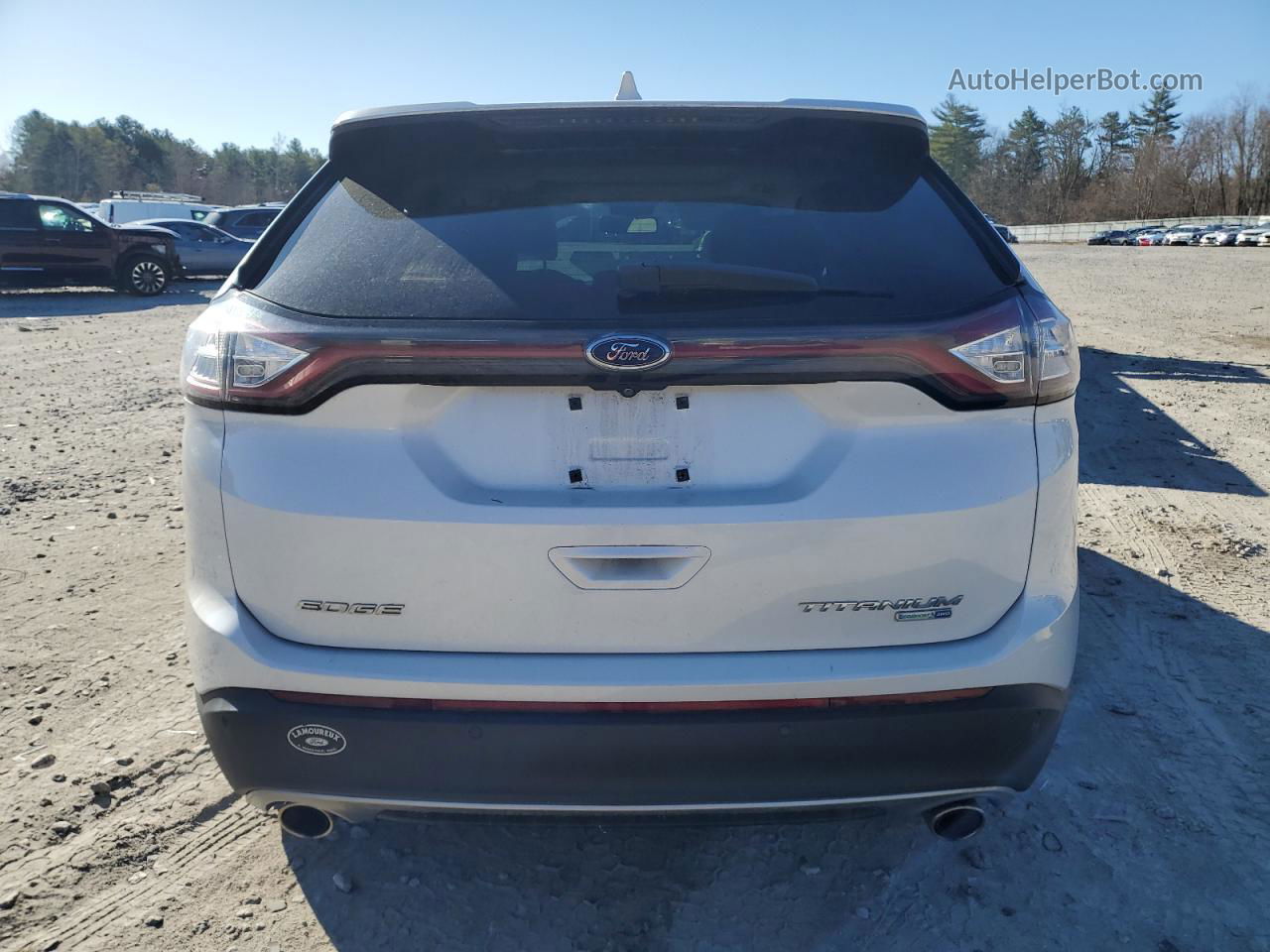 2015 Ford Edge Titanium White vin: 2FMTK4K94FBB63120