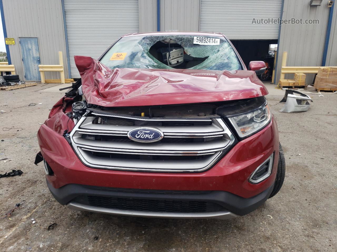 2015 Ford Edge Titanium Red vin: 2FMTK4K94FBB81178