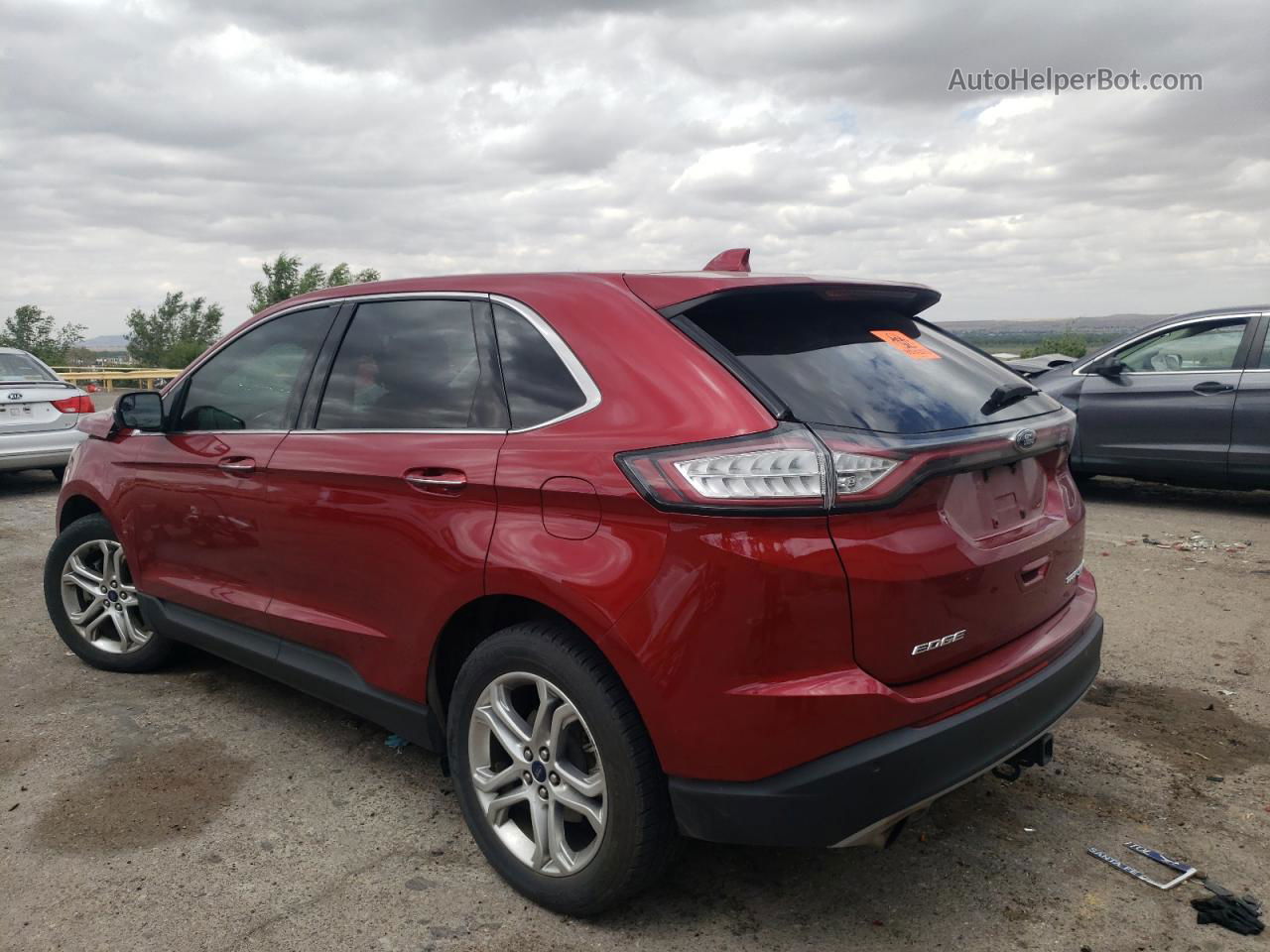 2015 Ford Edge Titanium Red vin: 2FMTK4K94FBB81178