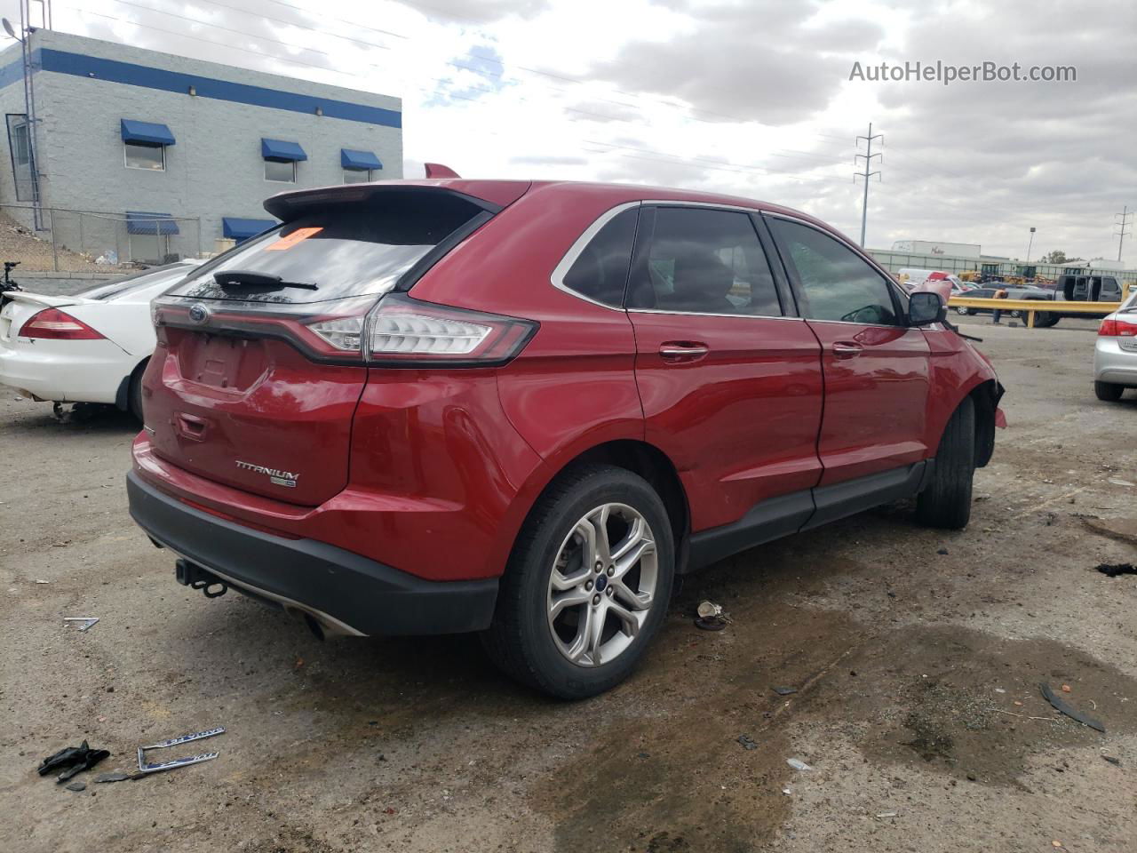 2015 Ford Edge Titanium Red vin: 2FMTK4K94FBB81178