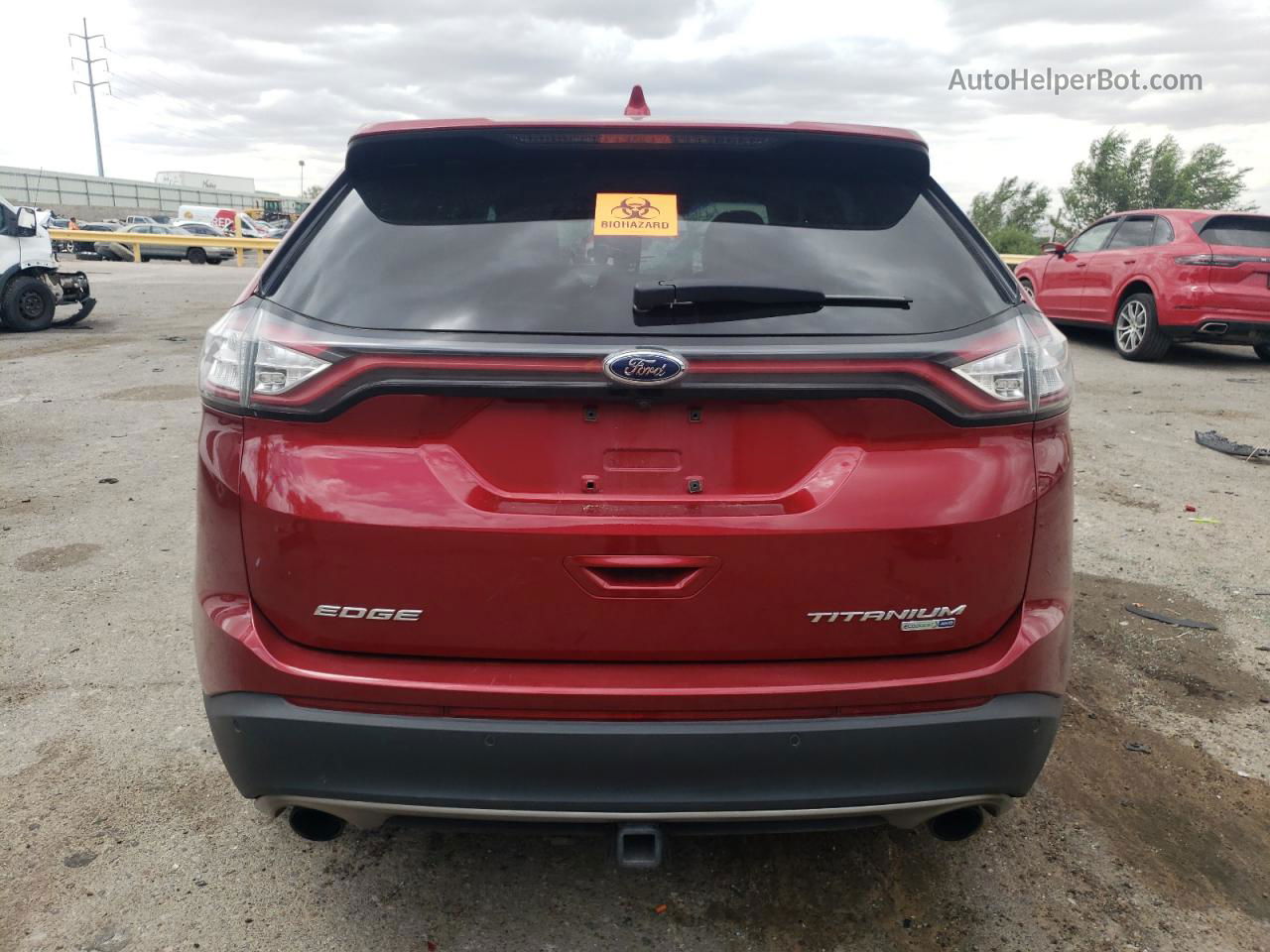 2015 Ford Edge Titanium Red vin: 2FMTK4K94FBB81178