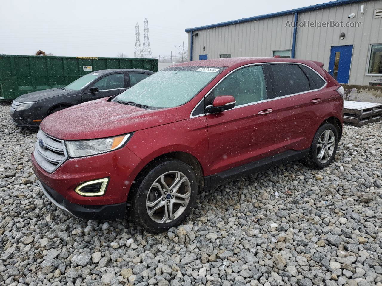 2015 Ford Edge Titanium Бордовый vin: 2FMTK4K95FBB56385