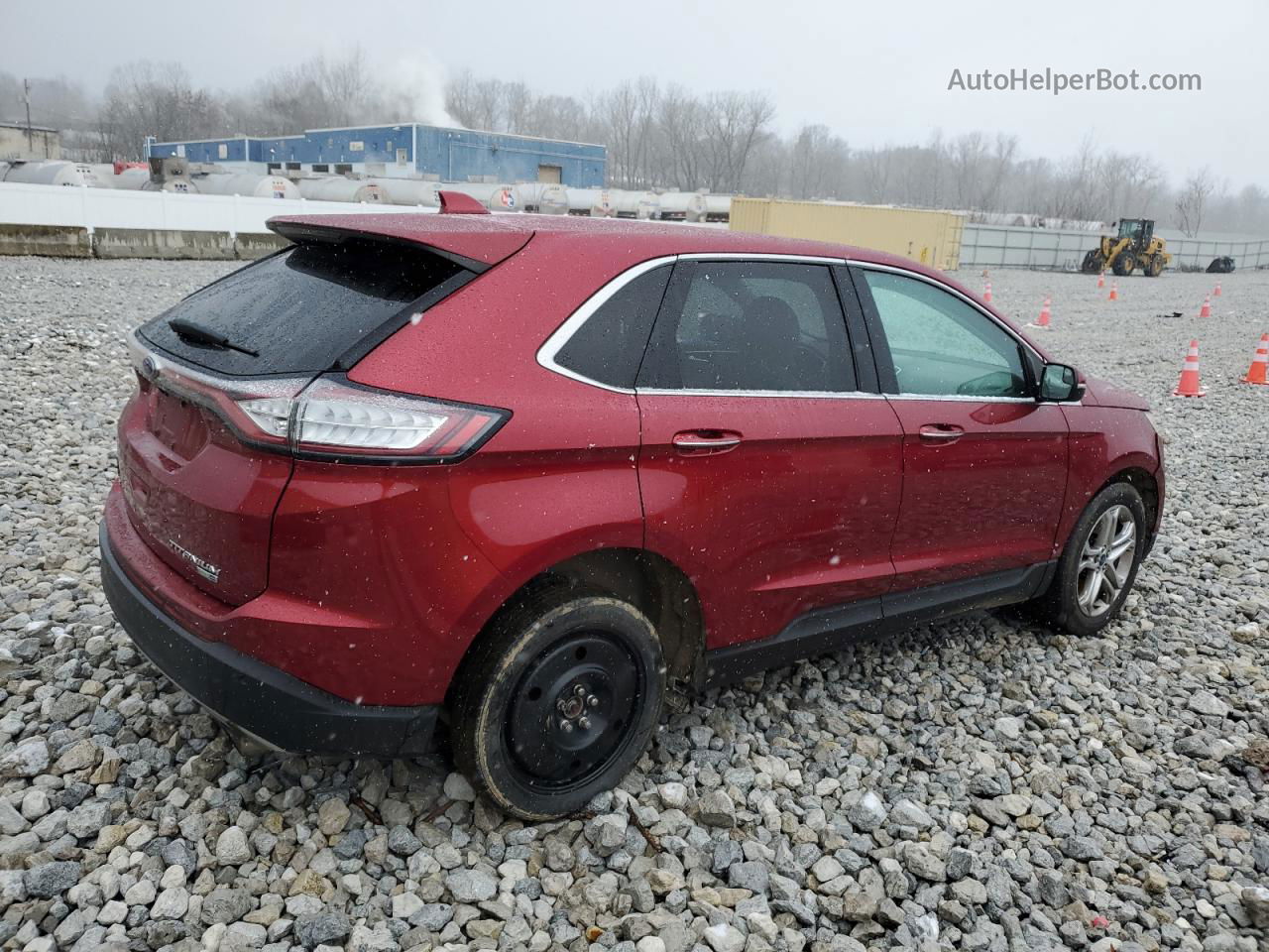 2015 Ford Edge Titanium Burgundy vin: 2FMTK4K95FBB56385