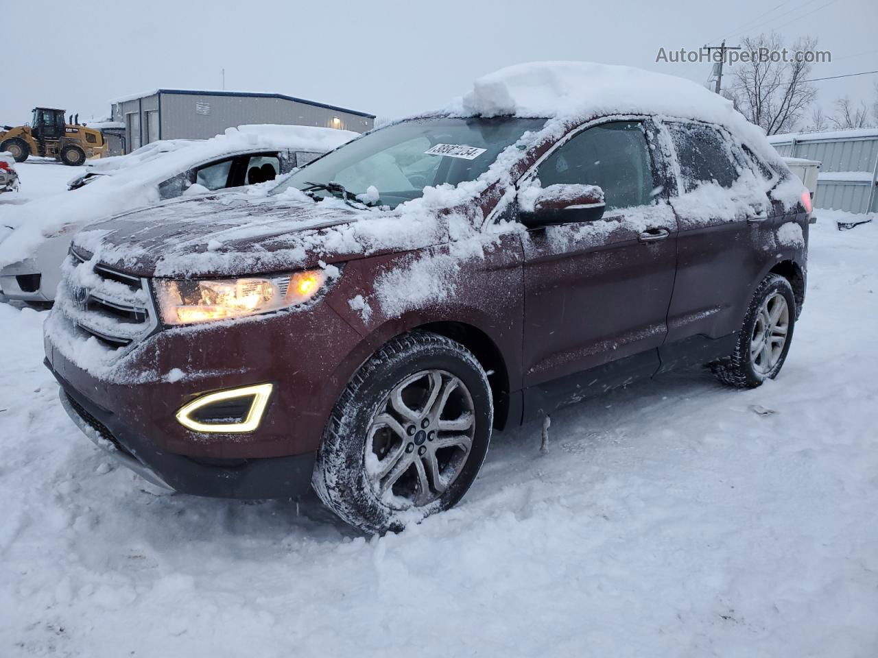 2015 Ford Edge Titanium Бордовый vin: 2FMTK4K96FBB10273