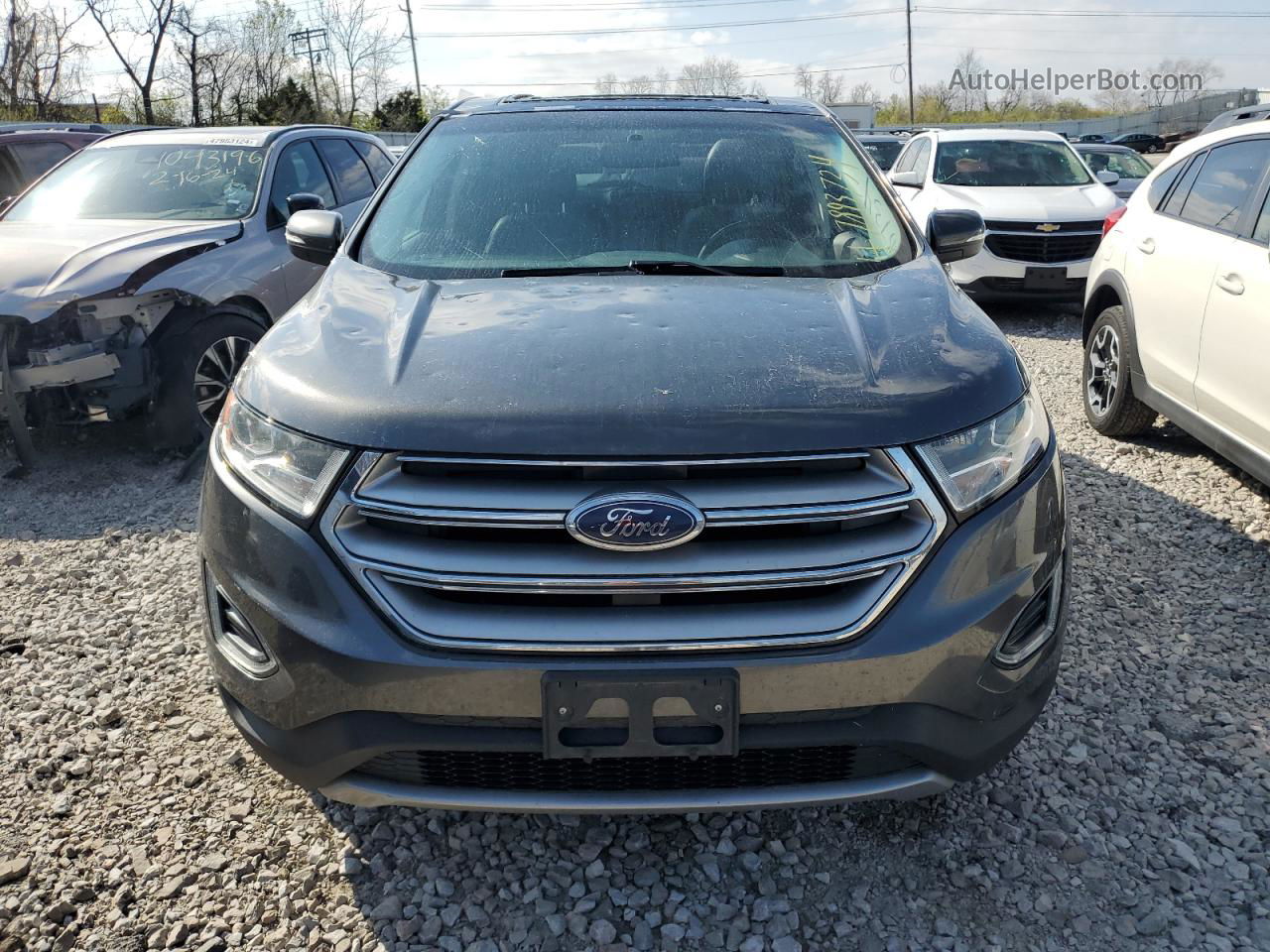 2015 Ford Edge Titanium Серый vin: 2FMTK4K96FBB42902