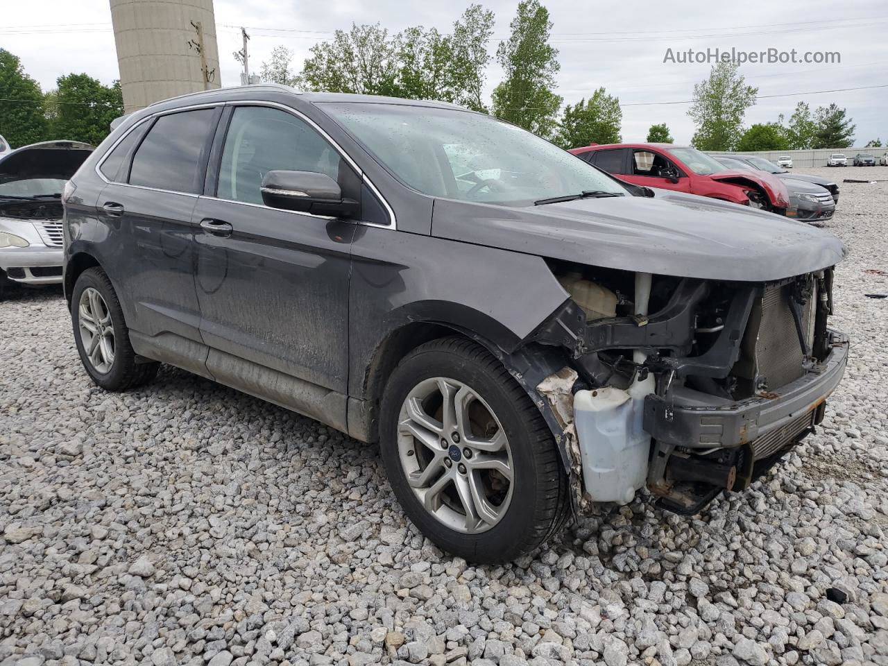 2015 Ford Edge Titanium Серый vin: 2FMTK4K96FBB62387