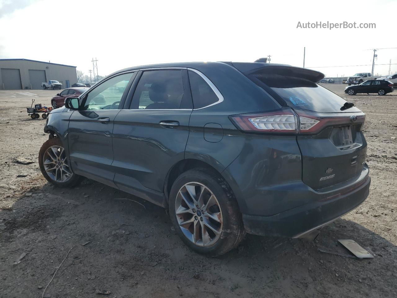 2015 Ford Edge Titanium Green vin: 2FMTK4K97FBB80025