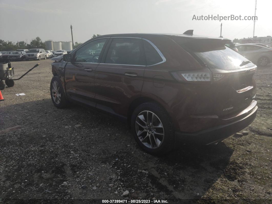 2015 Ford Edge Titanium Красный vin: 2FMTK4K98FBB80227