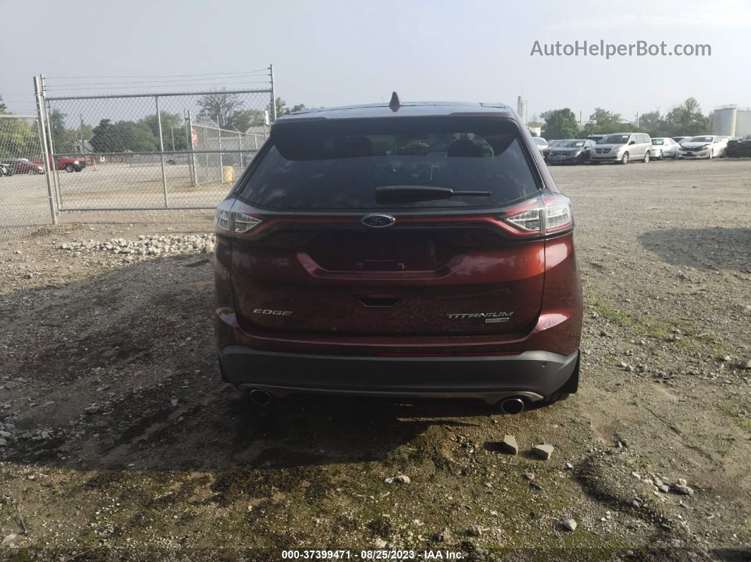 2015 Ford Edge Titanium Red vin: 2FMTK4K98FBB80227