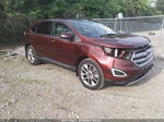 2015 Ford Edge Titanium Red vin: 2FMTK4K98FBB80227