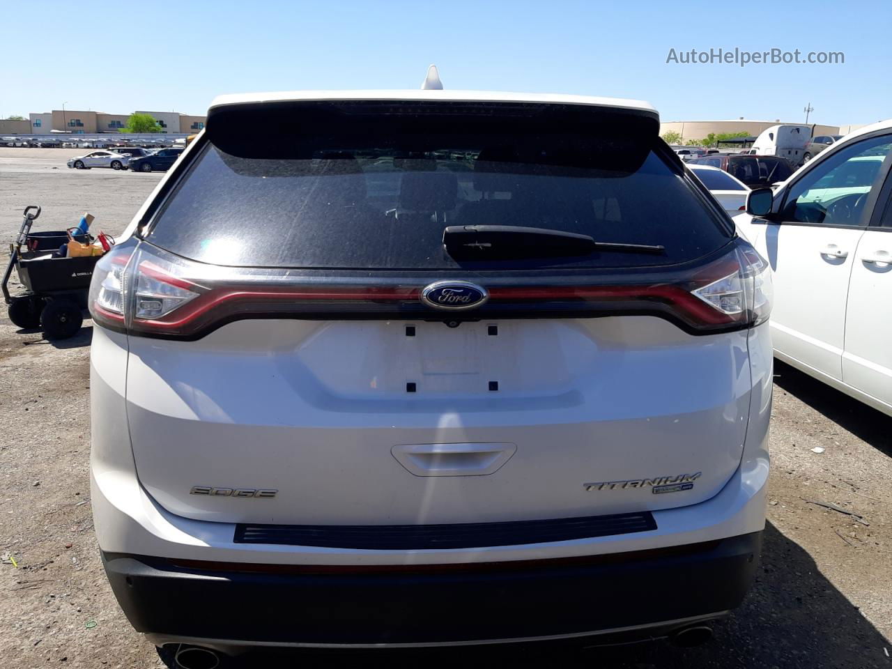 2015 Ford Edge Titanium Белый vin: 2FMTK4K99FBB51027