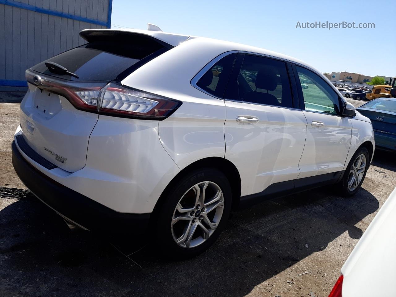 2015 Ford Edge Titanium White vin: 2FMTK4K99FBB51027