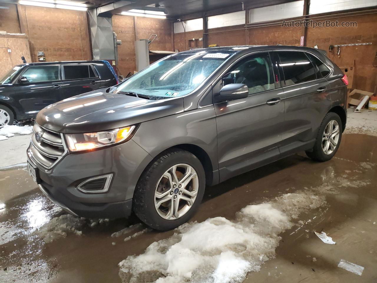 2015 Ford Edge Titanium Серый vin: 2FMTK4K9XFBC41402