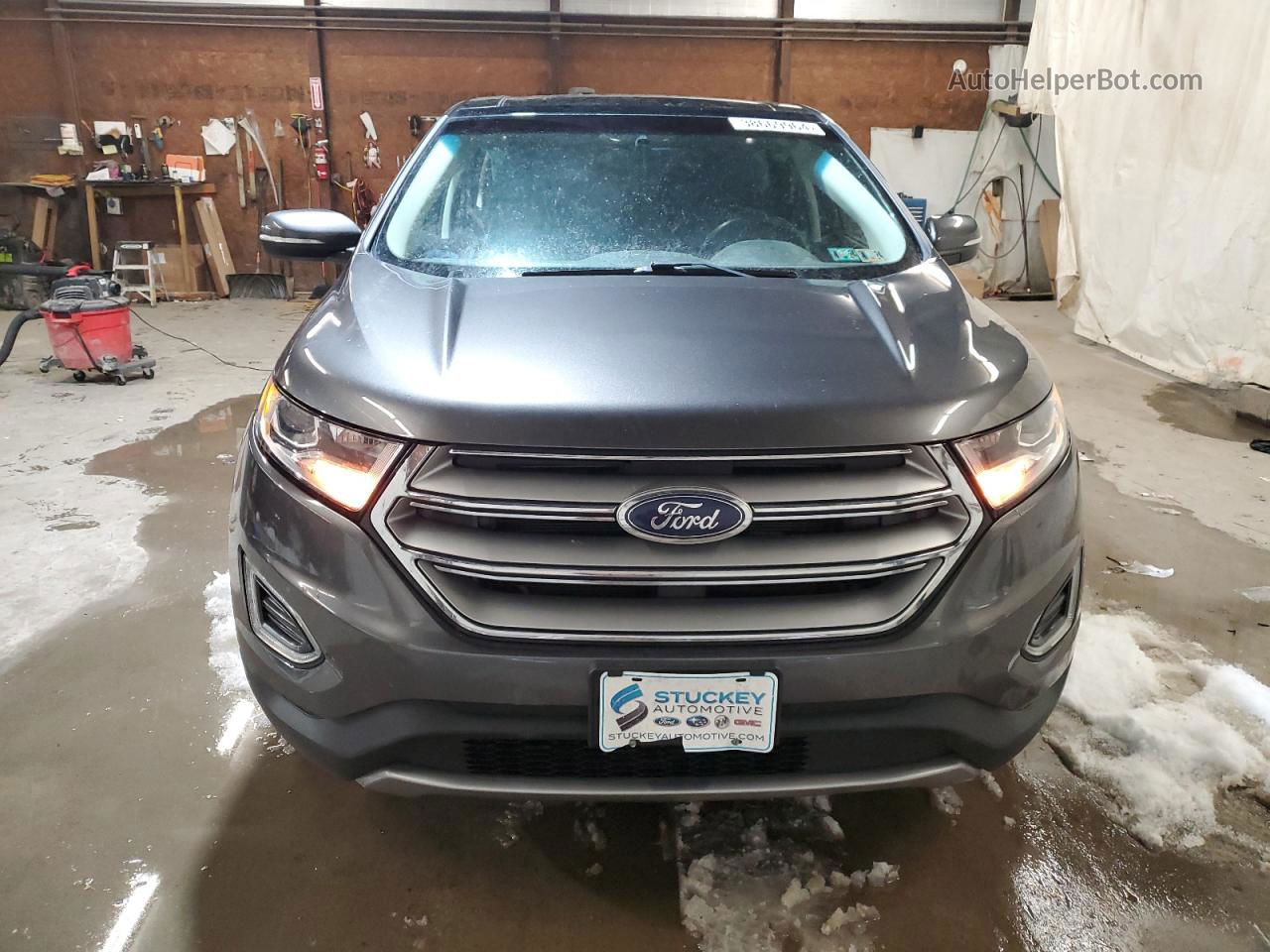 2015 Ford Edge Titanium Серый vin: 2FMTK4K9XFBC41402