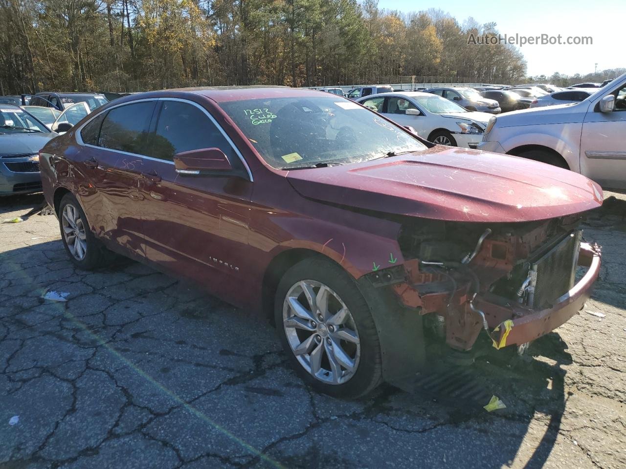 2017 Chevrolet Impala Lt Red vin: 2G1105S31H9144871