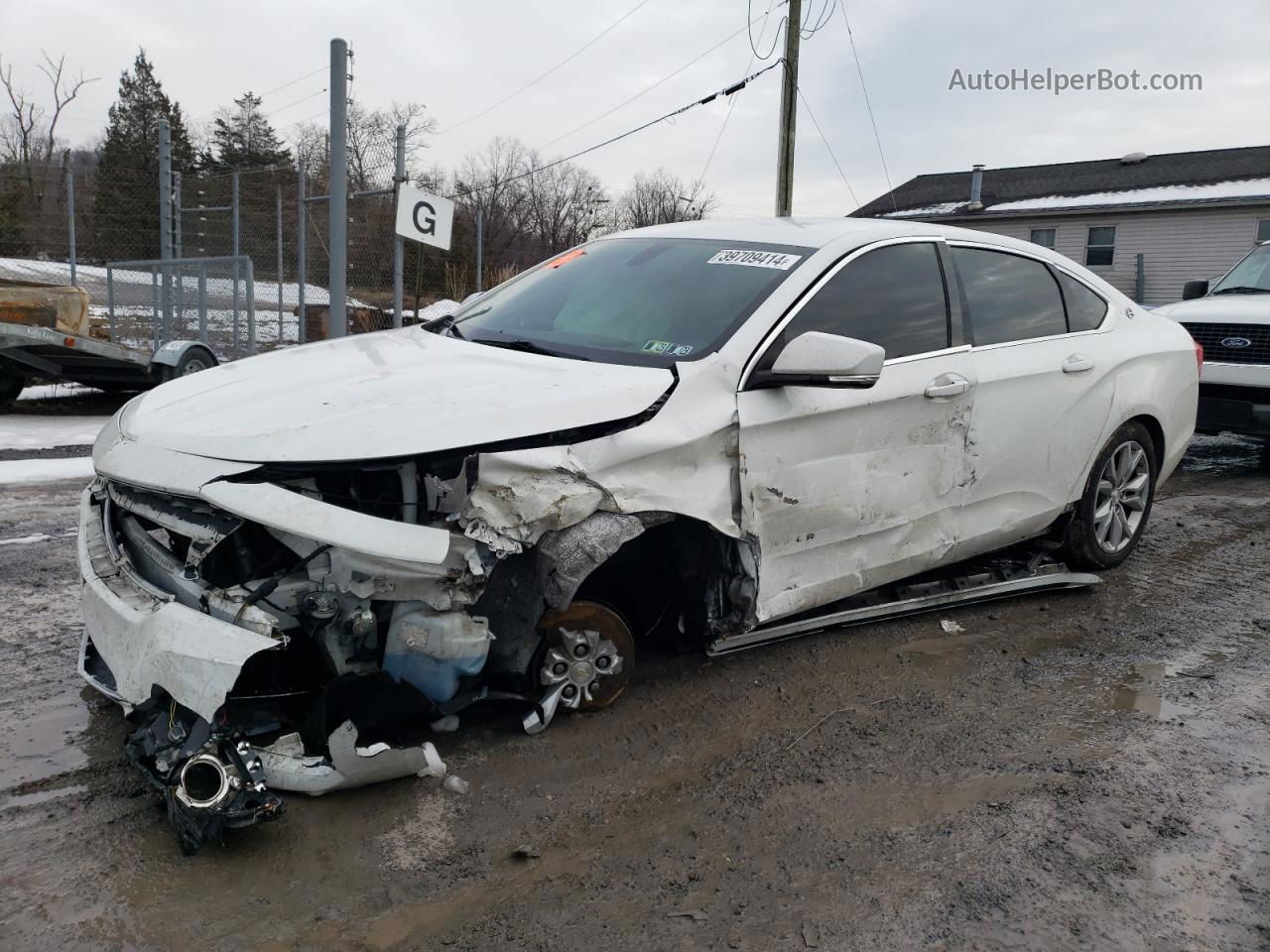 2017 Chevrolet Impala Lt White vin: 2G1105S34H9108480