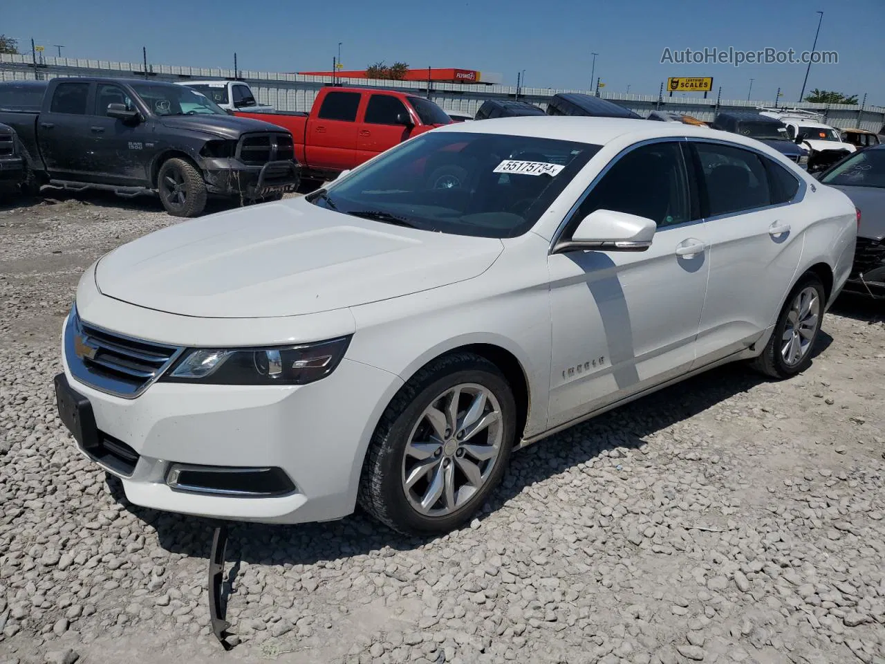 2017 Chevrolet Impala Lt White vin: 2G1105S34H9160188