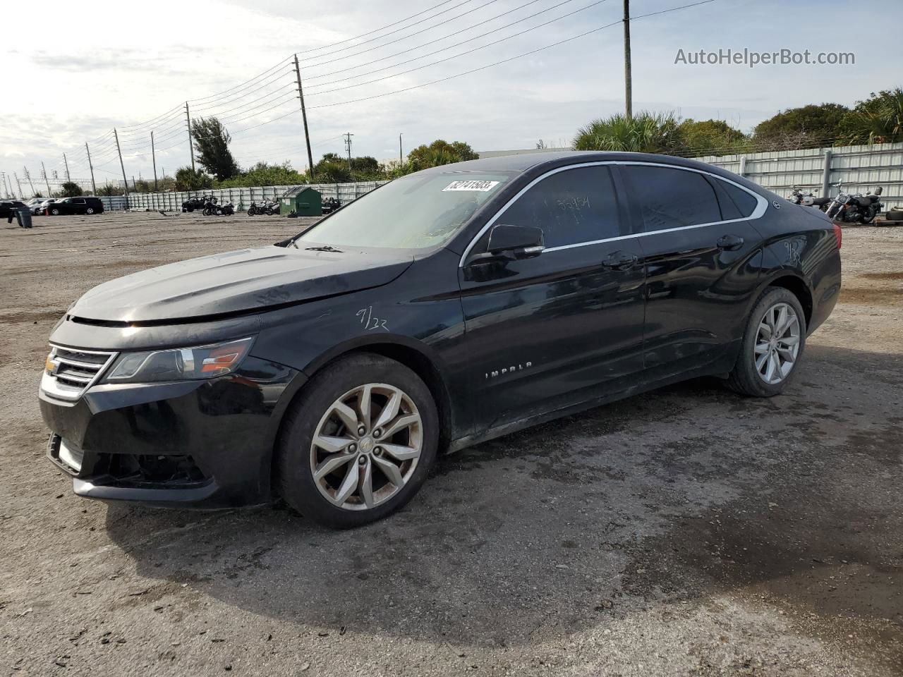 2017 Chevrolet Impala Lt Black vin: 2G1105S34H9170493