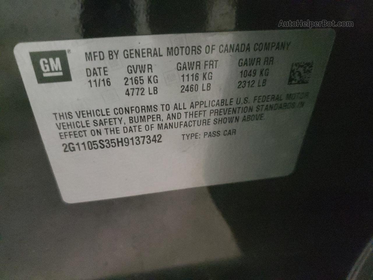 2017 Chevrolet Impala Lt Черный vin: 2G1105S35H9137342